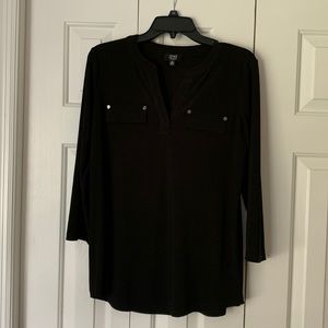 Jones New York women’s v neck 3/4 sleeve blouse